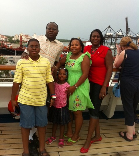 Family onboard Carnival Destiny in Miami