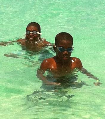 Having Fun at Beach in Grand Cayman