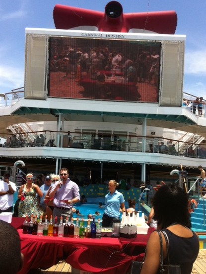 Drink-making contest on Carnival Destiny