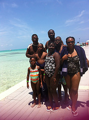 Family at Rum Point Beach Grand Cayman