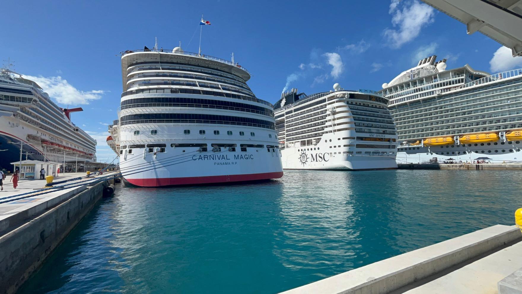 Nassau Cruise Terminal Holds Six Ships
