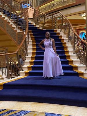 Daughter in Disney Dream's Grand Hall