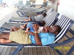 Napping on Carnival Glory